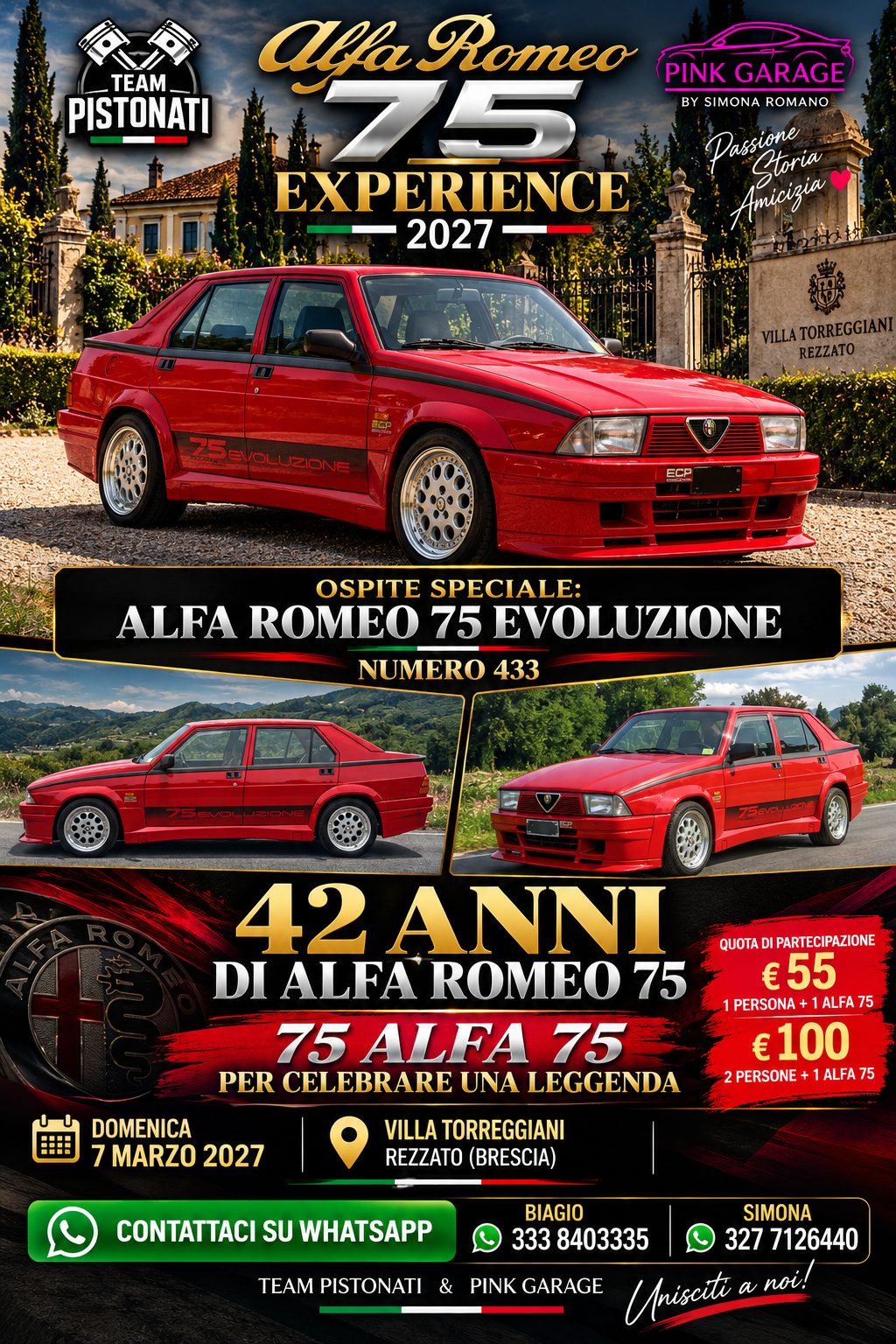 Alfa 75 Experience - Raduno Statico a Rezzato (BS) il domenica 7 marzo 2027 - foto 3