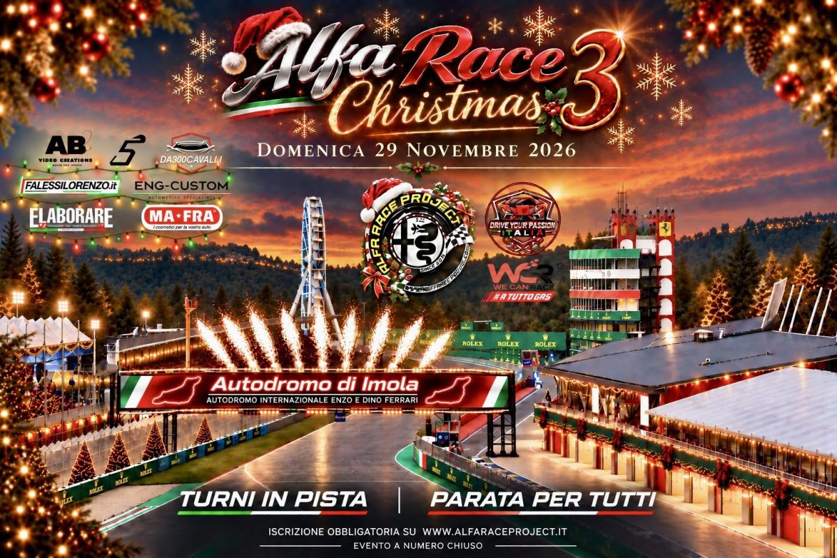 Alfa Race Christmas 3 - Raduno Dinamico a Imola (BO) il domenica 29 novembre 2026