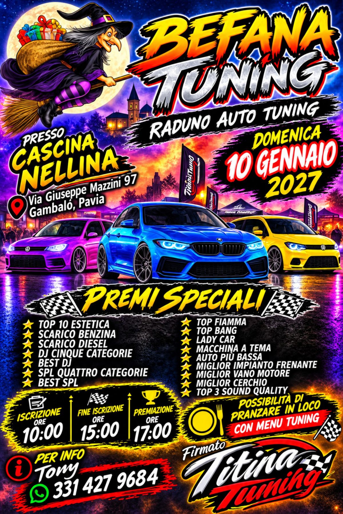 Befana Tuning Titinatuning - Cascina Nellina Gambolò - Raduno Statico a Gambolò (PV) il domenica 10 gennaio 2027