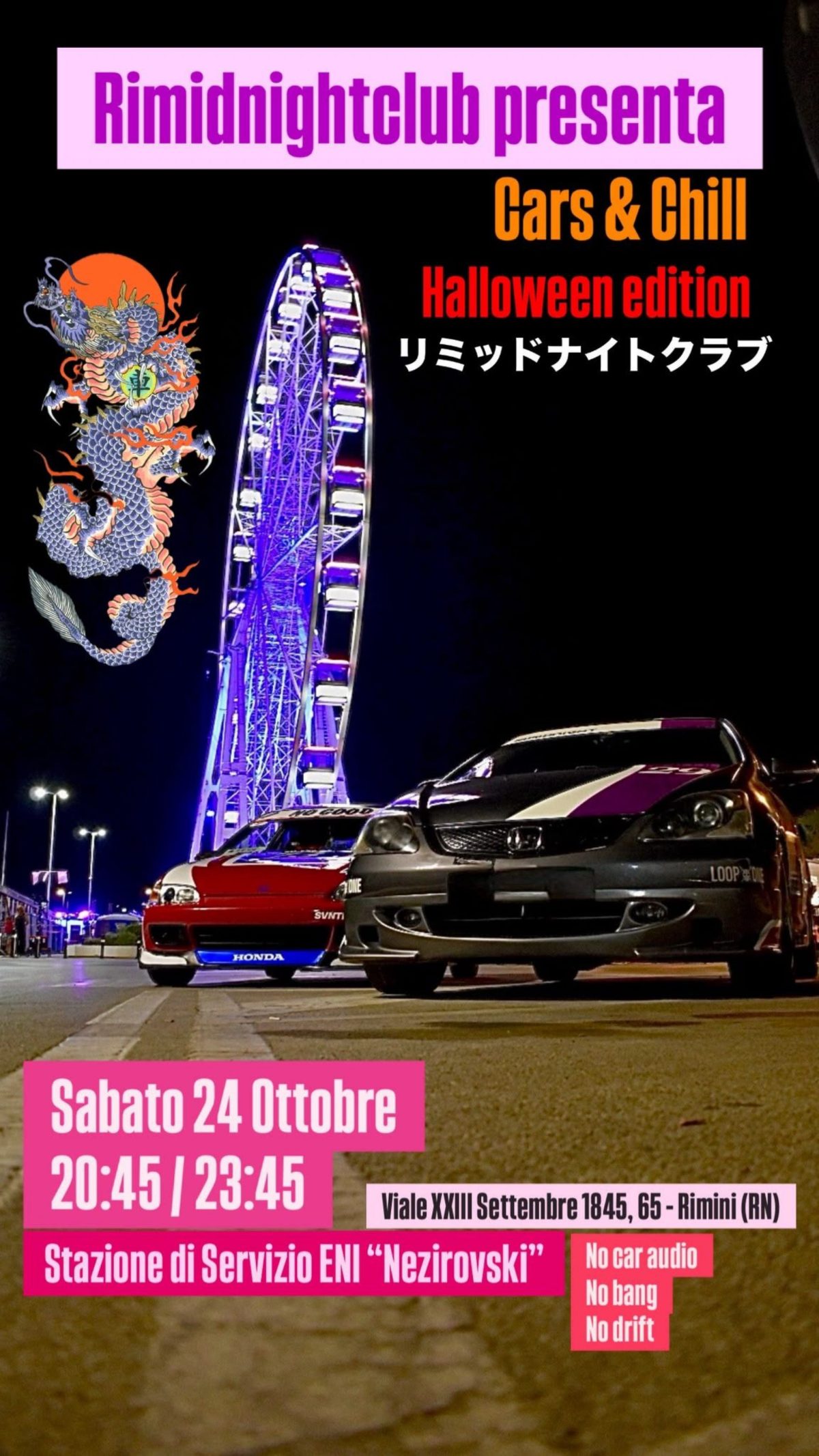 Cars & Chill - Halloween Edition - Rimini - Raduno Statico a Rimini (RN) il sabato 24 ottobre 2026