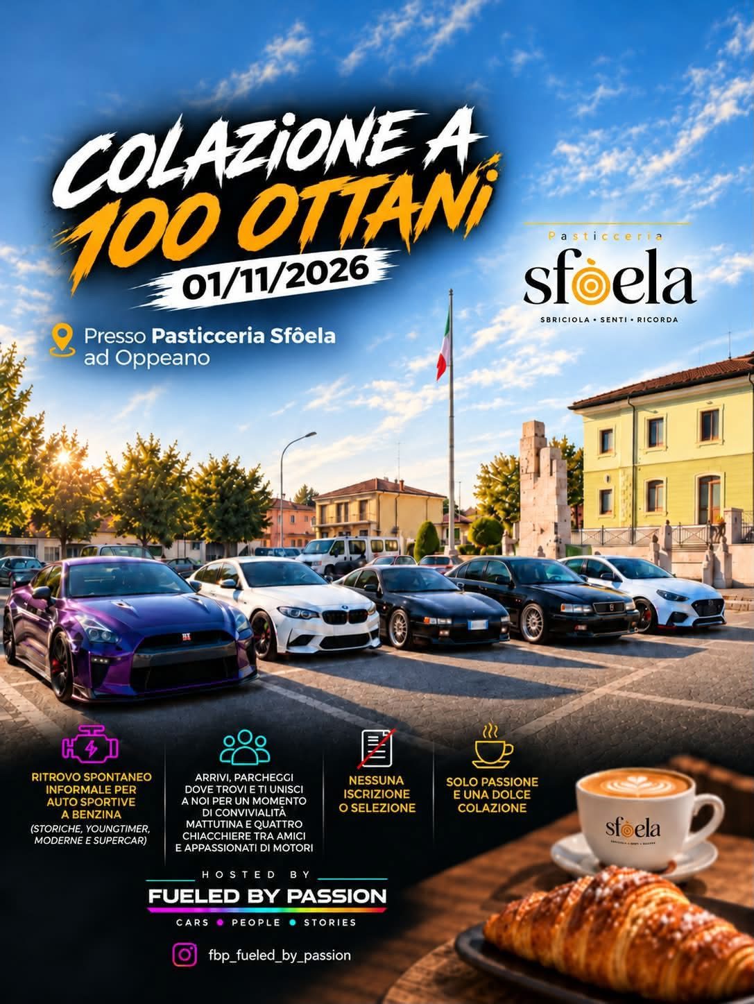 Colazione a 100 Ottani - Raduno Statico a Oppeano (VR) il domenica 1 novembre 2026