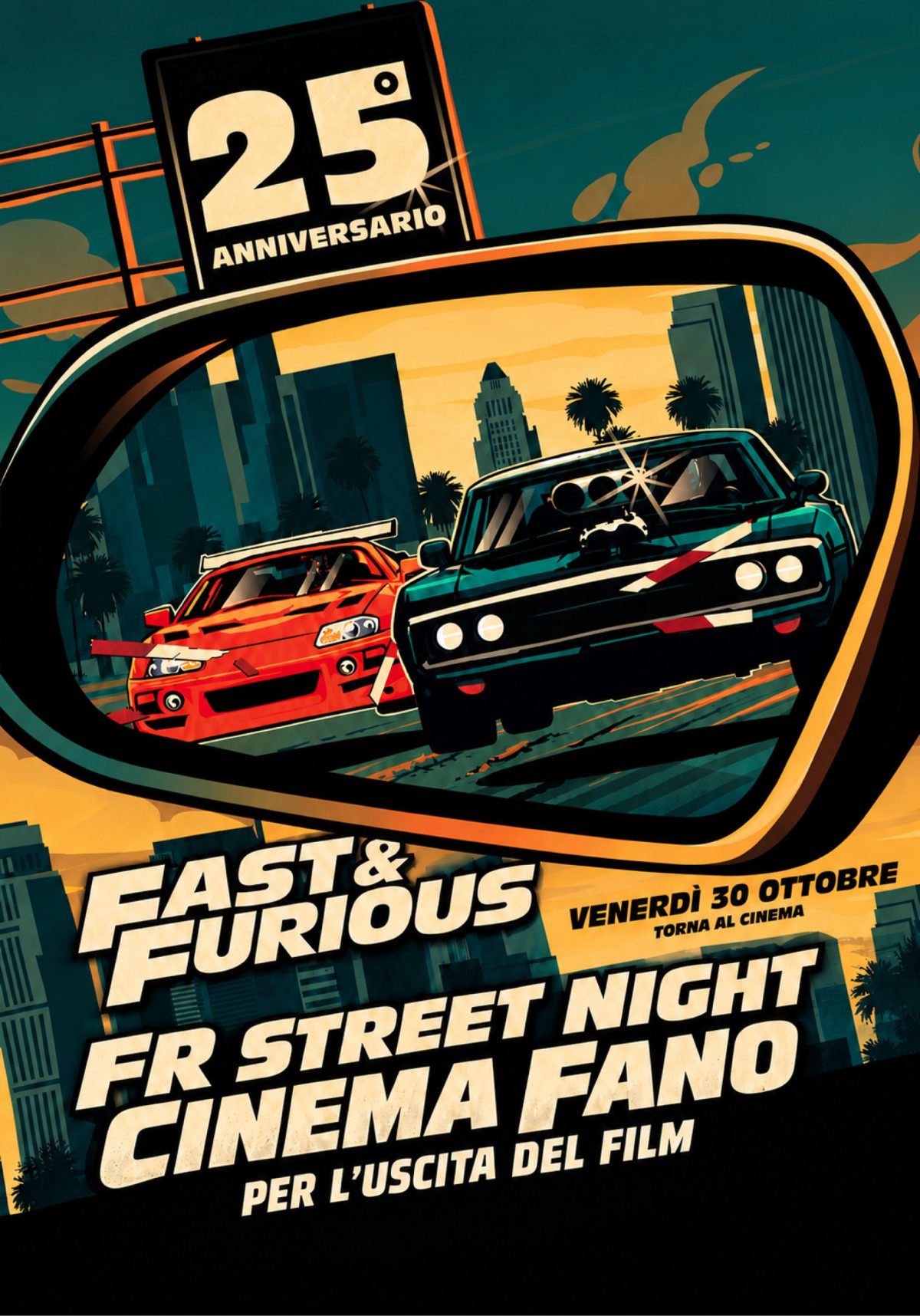 FR Street Night - Fast & Furious al Cinema Giometti Fano - Raduno Statico a Fano (PU) il venerdì 30 ottobre 2026