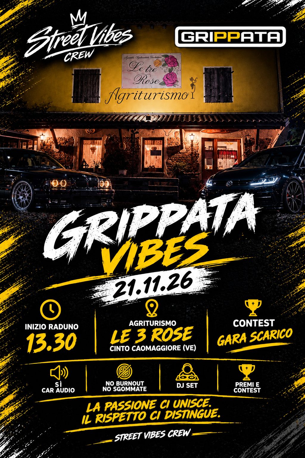 Grippata Vibes - Cinto Caomaggiore - Raduno Statico a Cinto Caomaggiore (VE) il sabato 21 novembre 2026