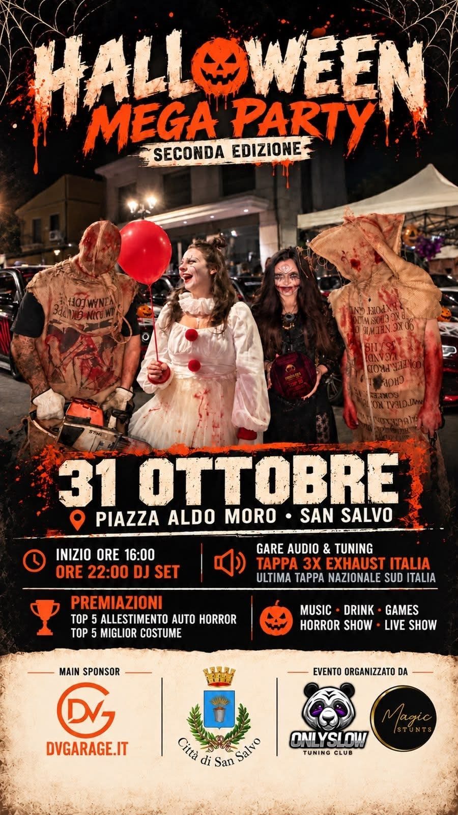 Halloween Mega Party - Seconda Edizione - Raduno Statico a San Salvo (CH) il sabato 31 ottobre 2026