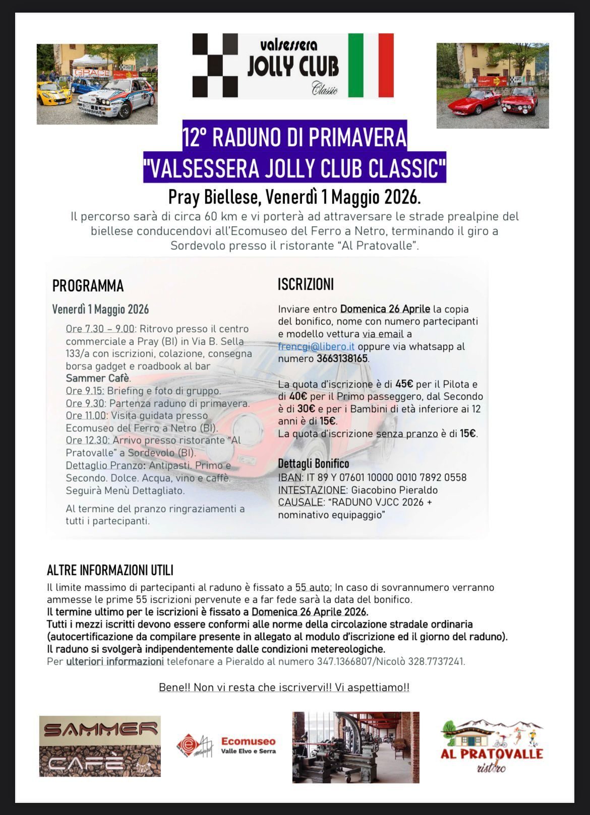 12° Raduno di Primavera Valsessera Jolly Club Classic