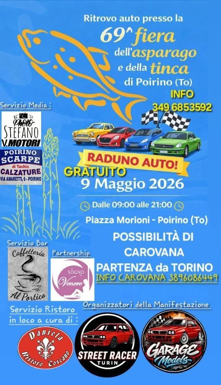 Raduno Auto alla 69° Fiera dell'Asparago e della Tinca di Poirino