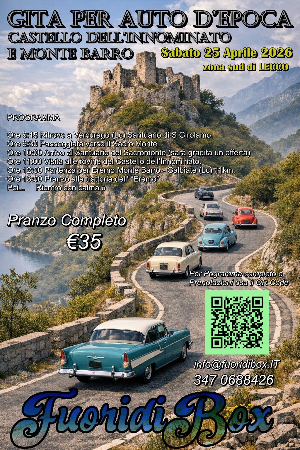 Gita per Auto d'Epoca - Castello dell'Innominato e Monte Barro