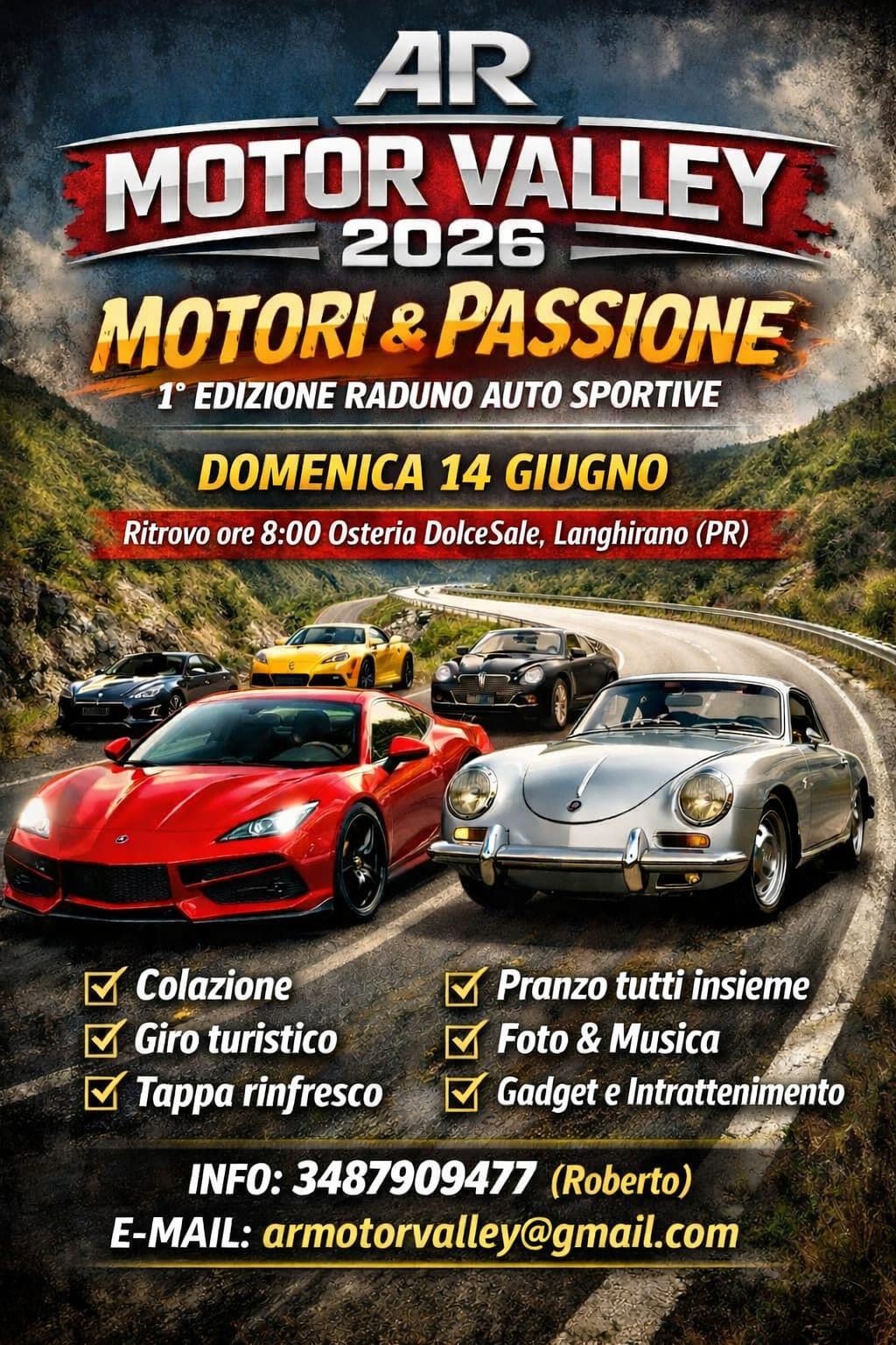 Raduno AR Motor Valley - Auto sportive di ogni genere ed età