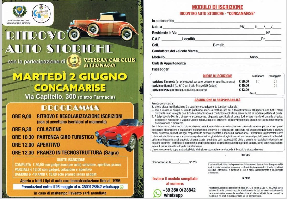 Ritrovo Auto Storiche Concamarise