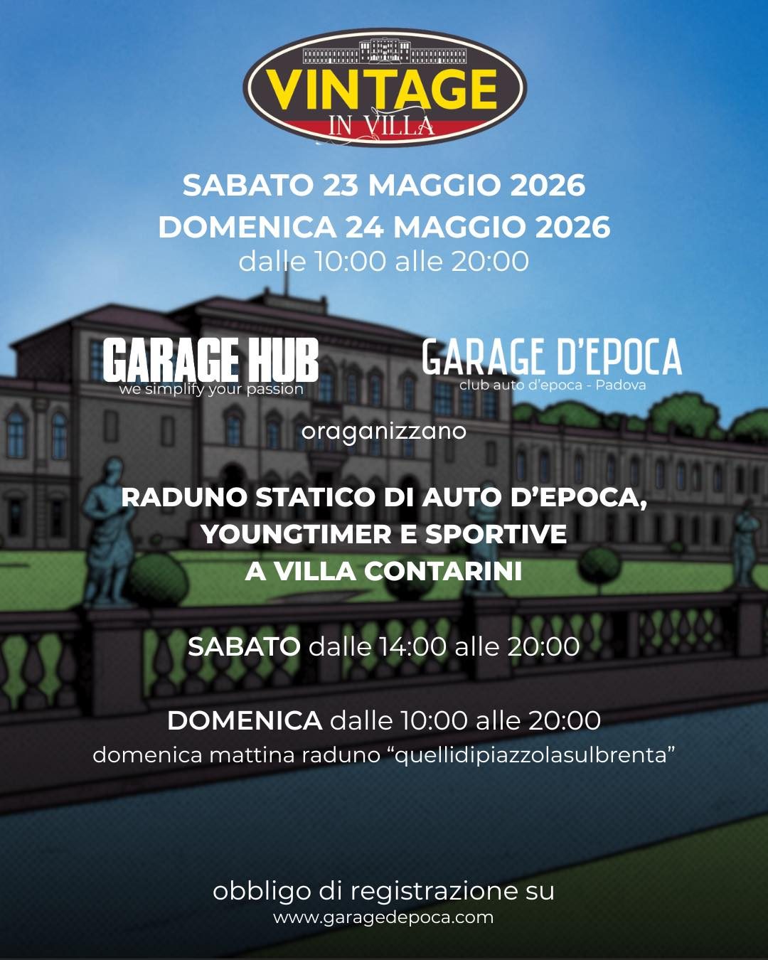 Vintage in Villa - Raduno Statico di Auto d'Epoca, Youngtimer e Sportive