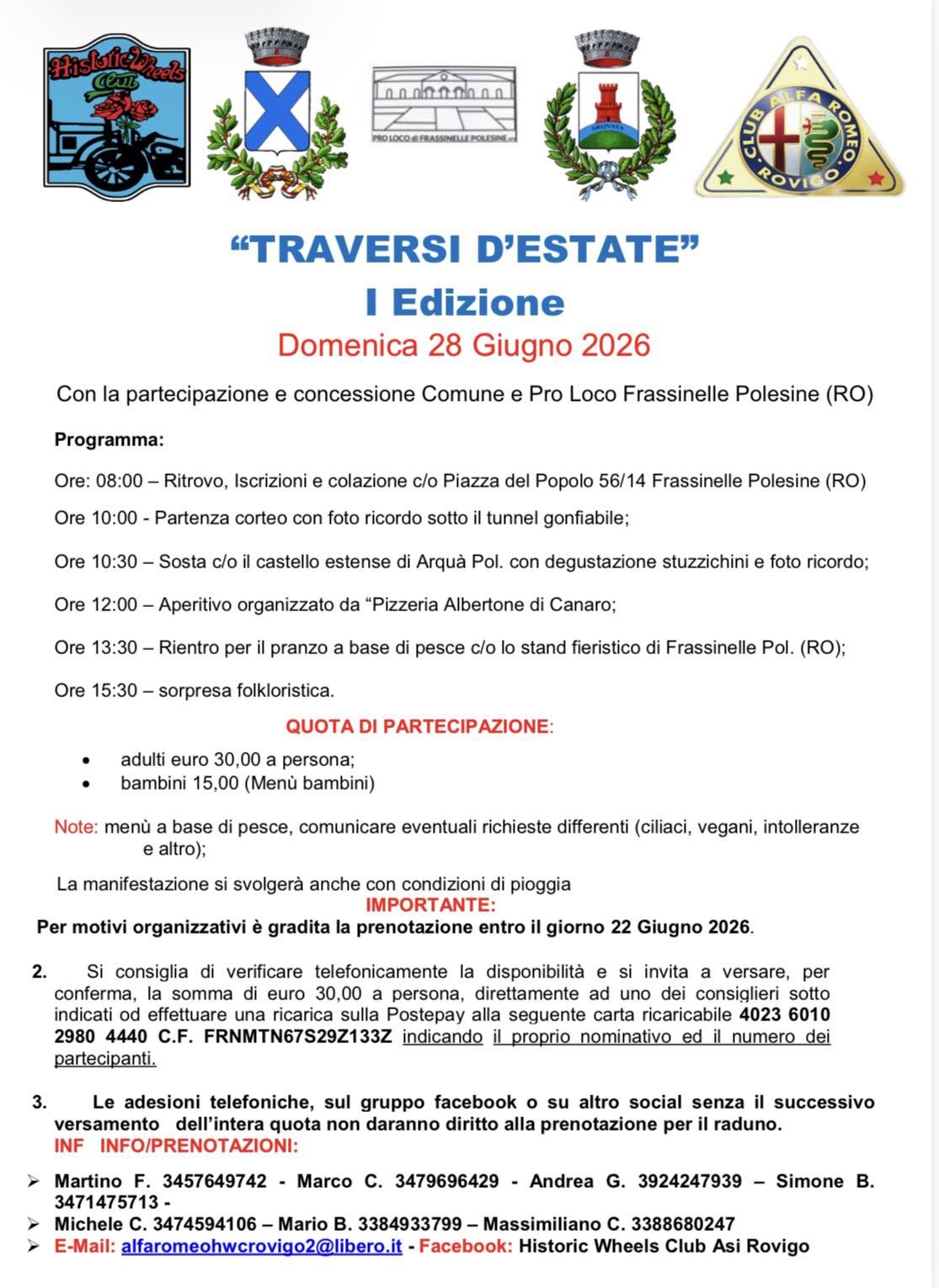 TRAVERSI D'ESTATE I Edizione