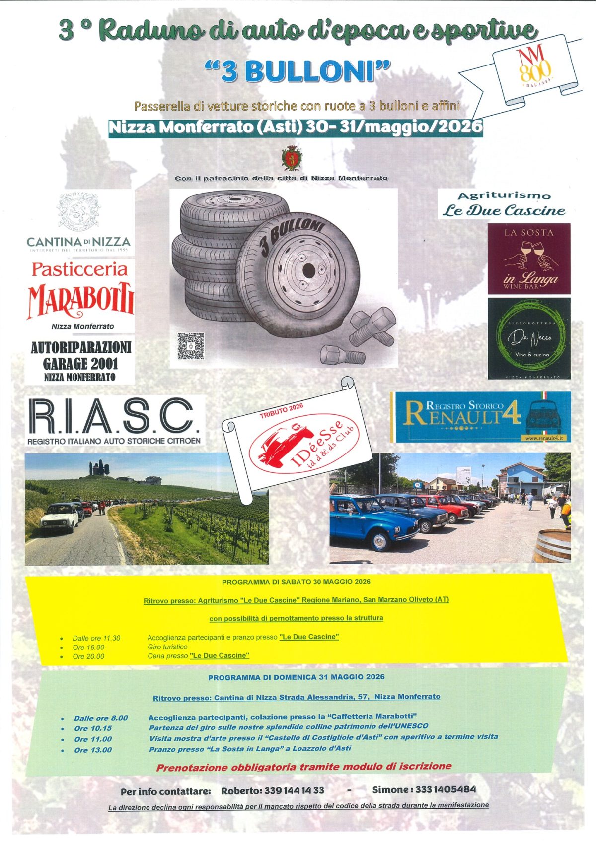 3° Raduno di auto d'epoca e sportive "3 BULLONI"