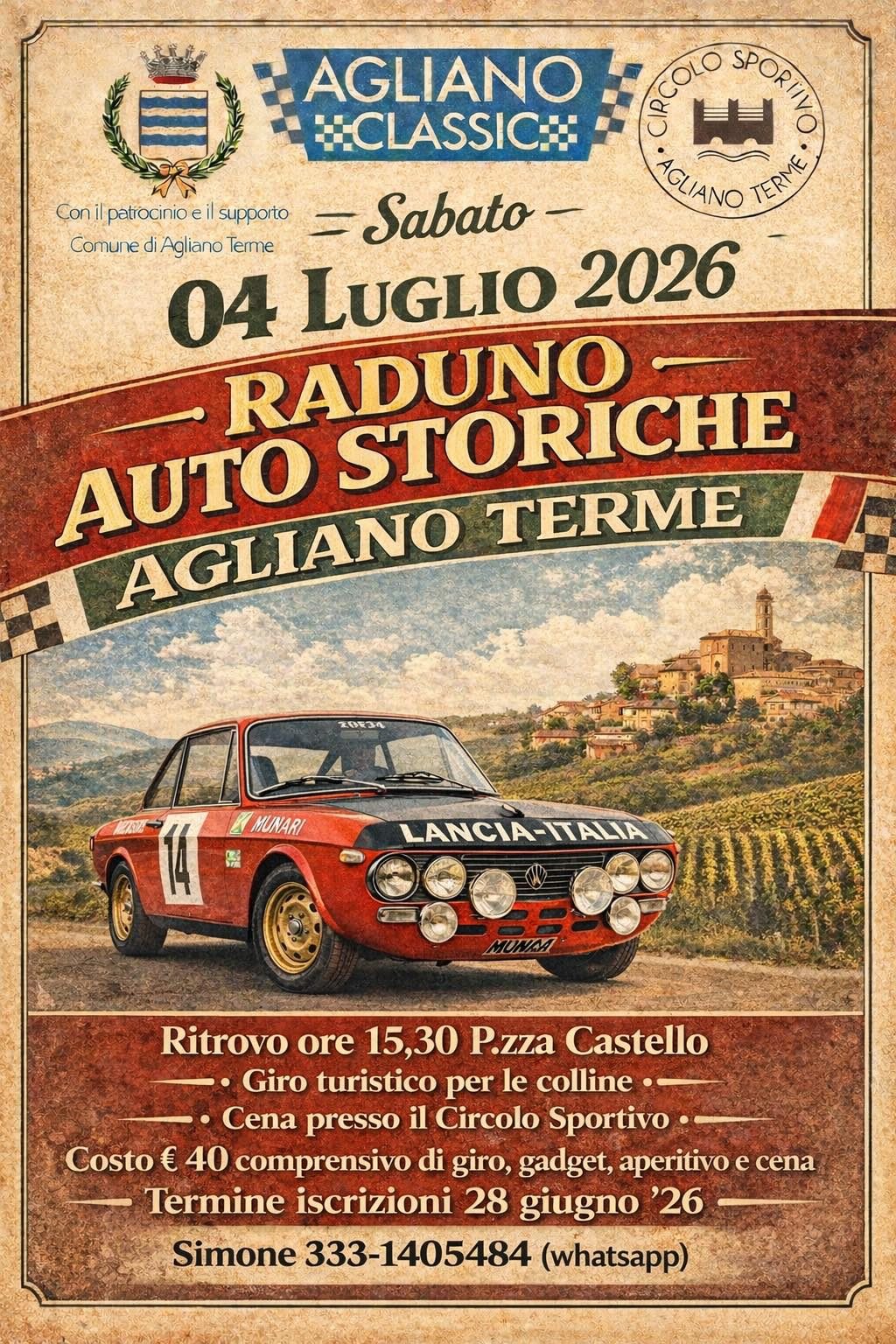 RADUNO AUTO STORICHE AGLIANO TERME