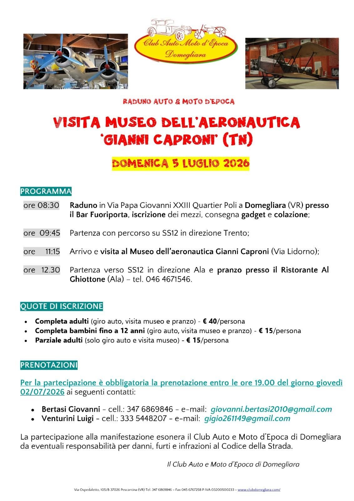 Visita Museo dell'Aeronautica 'Gianni Caproni' (TN)