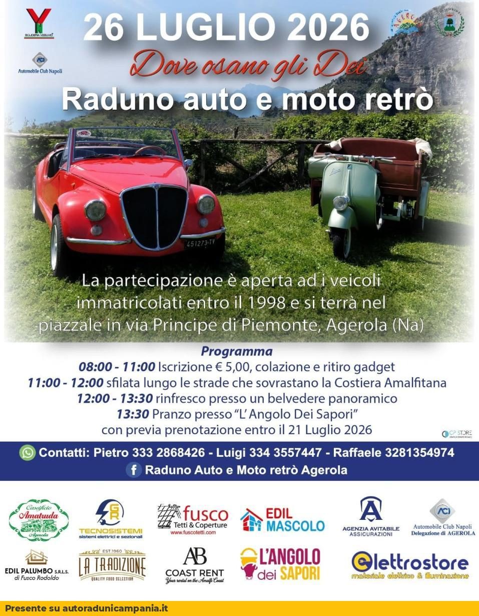 Raduno auto e moto retrò Dove osano gli Dei