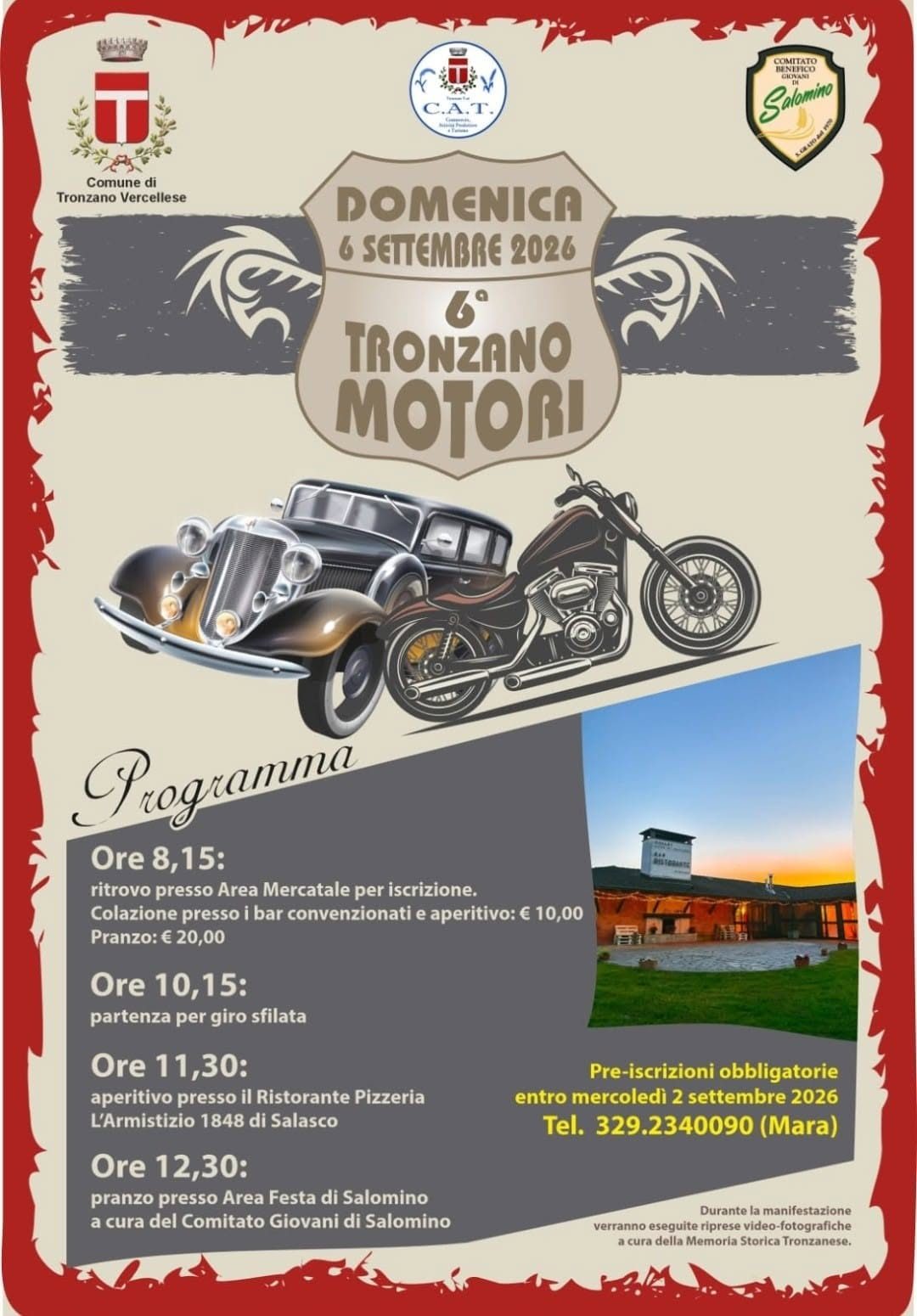 6° Tronzano Motori – Raduno di Veicoli di ogni genere