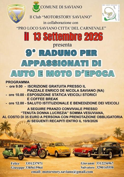 9° Raduno per Appassionati di Auto e Moto d'Epoca