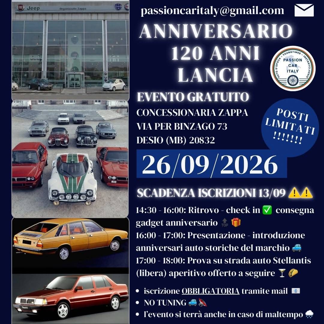 Anniversario 120 Anni Lancia