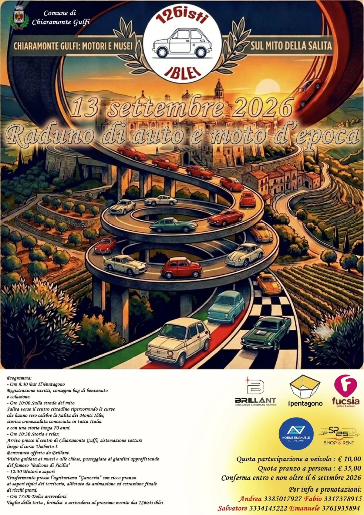 1° Raduno 126isti Iblei - Chiaramonte Gulfi: Motori e Musei