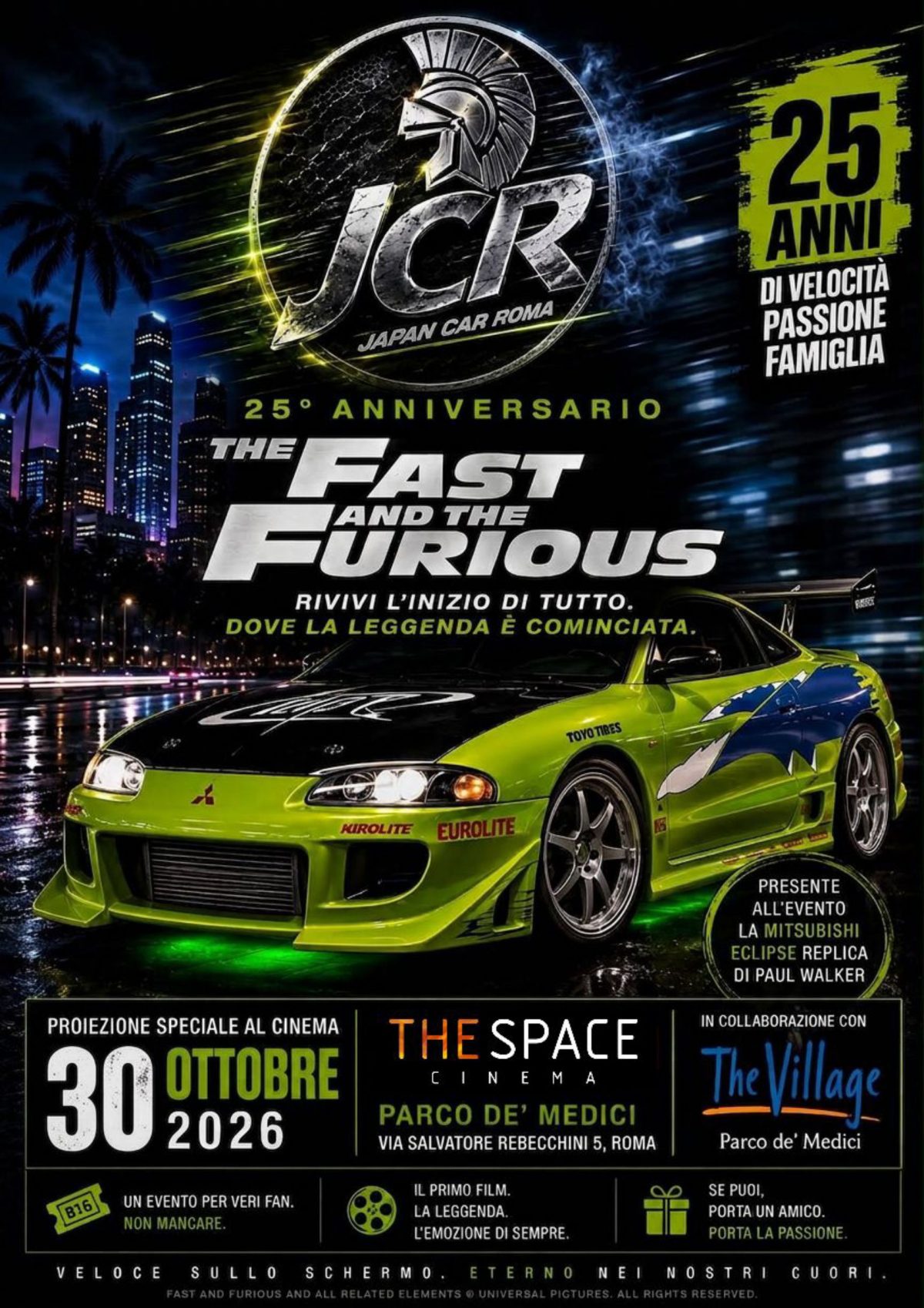 JCR & Fast and Furious Anniversary - Roma