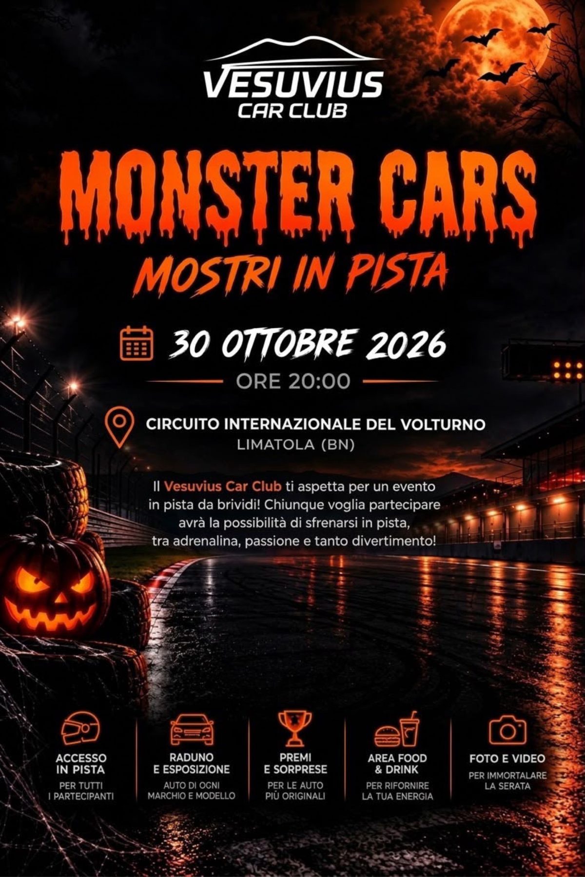 Monster Cars - Halloween Expo e Track - Limatola - Raduno Statico a Limatola (BN) il venerdì 30 ottobre 2026