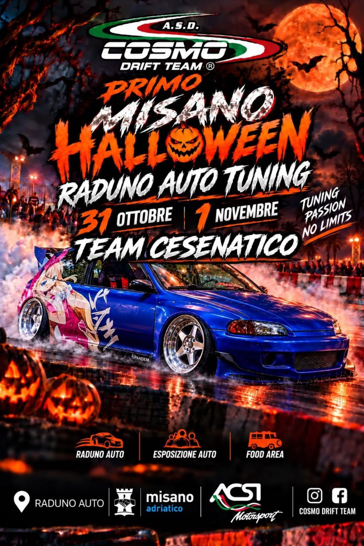Primo Misano Halloween - Raduno Auto Tuning - Raduno Statico a Misano Adriatico (RN) il sabato 31 ottobre 2026