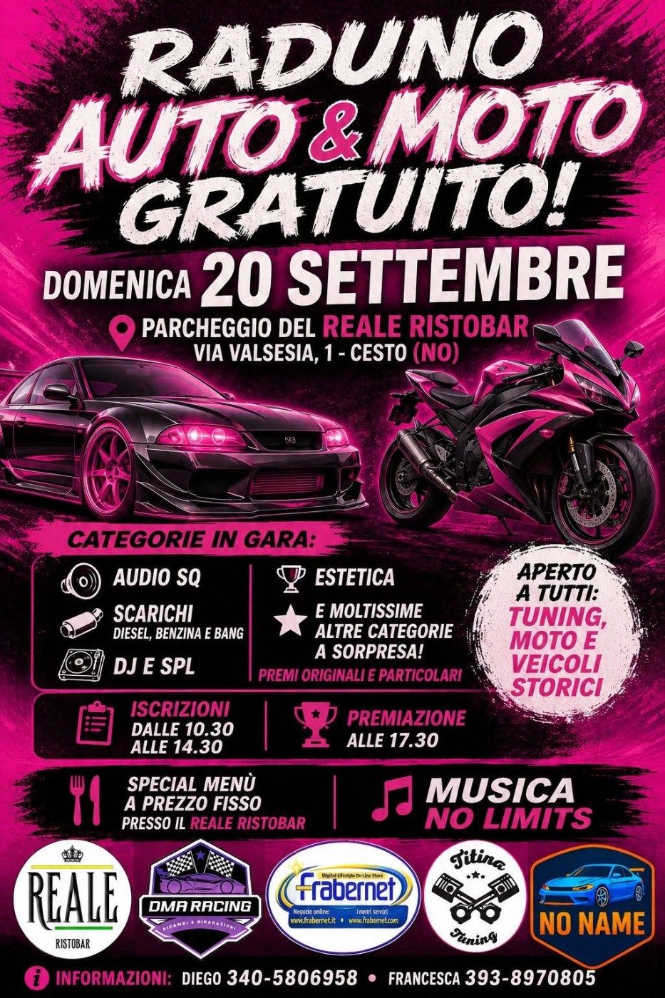 Raduno Auto & Moto Gratuito al Reale Ristobar - Cesto
