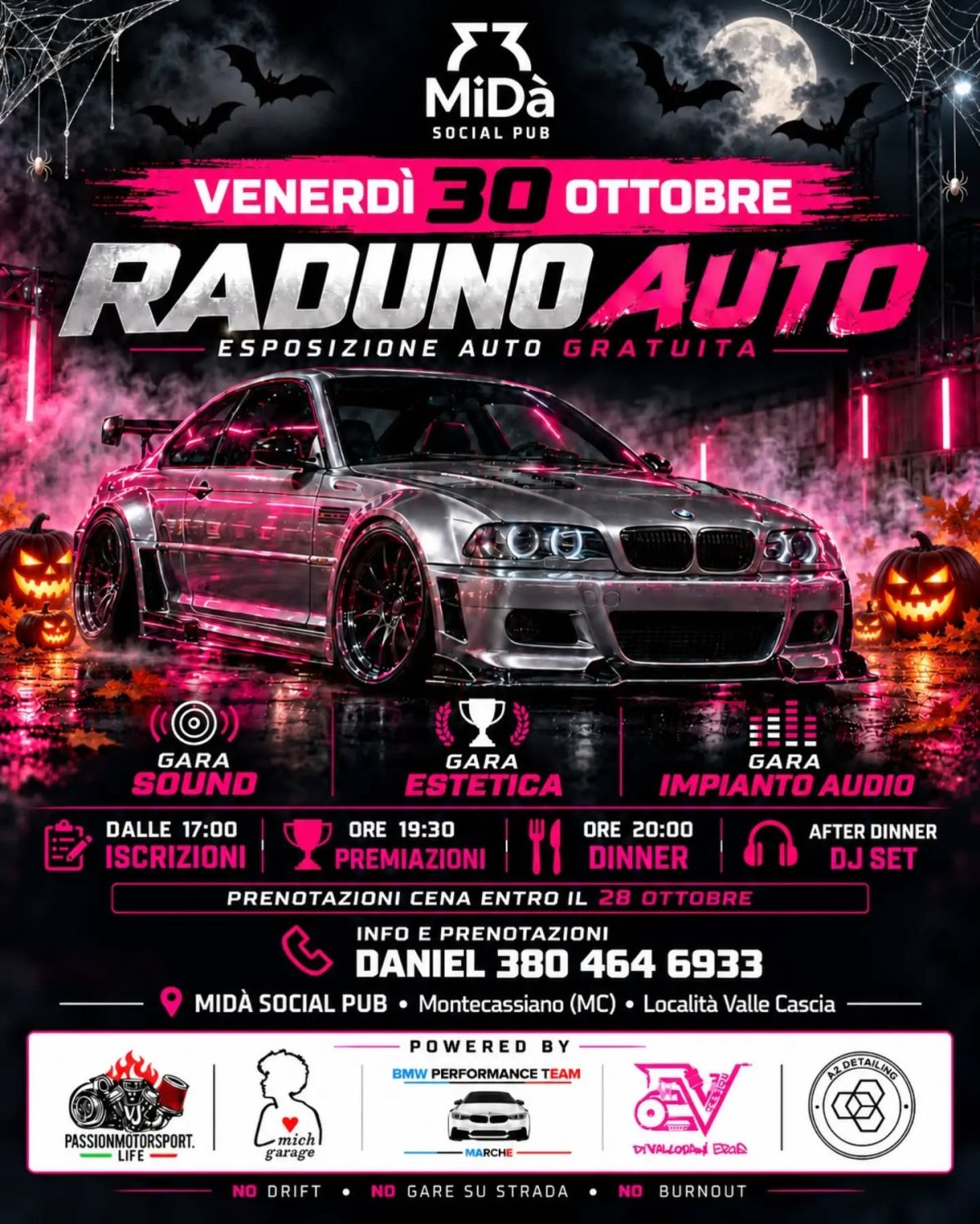 Raduno Auto - MiDà Social Pub - Raduno Statico a Montecassiano (MC) il venerdì 30 ottobre 2026