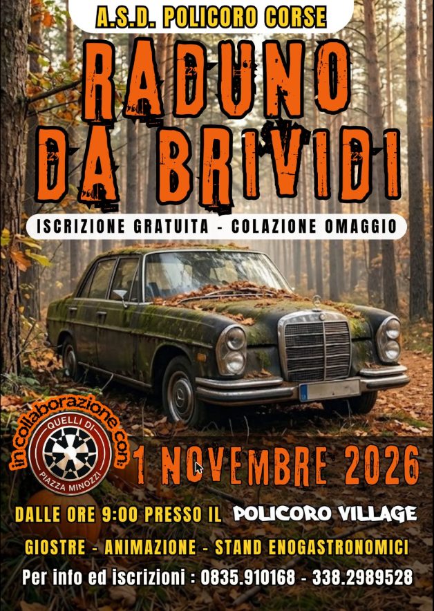 Raduno da Brividi - Raduno Auto d'Epoca - Policoro Village - Auto d'Epoca a Policoro (MT) il domenica 1 novembre 2026
