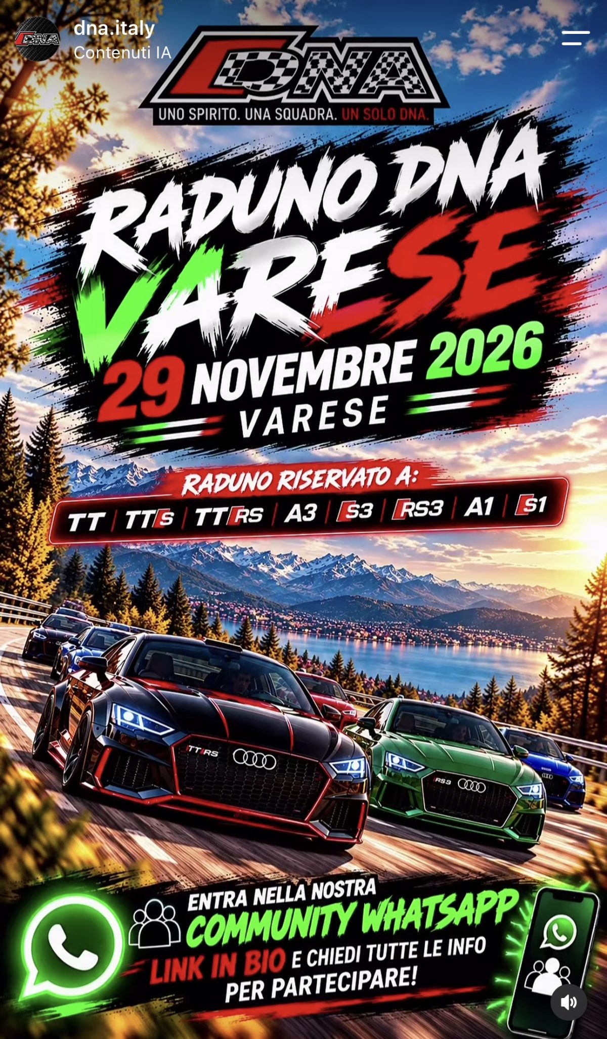 Raduno DNA Varese - Raduno Statico a Varese (VA) il domenica 29 novembre 2026