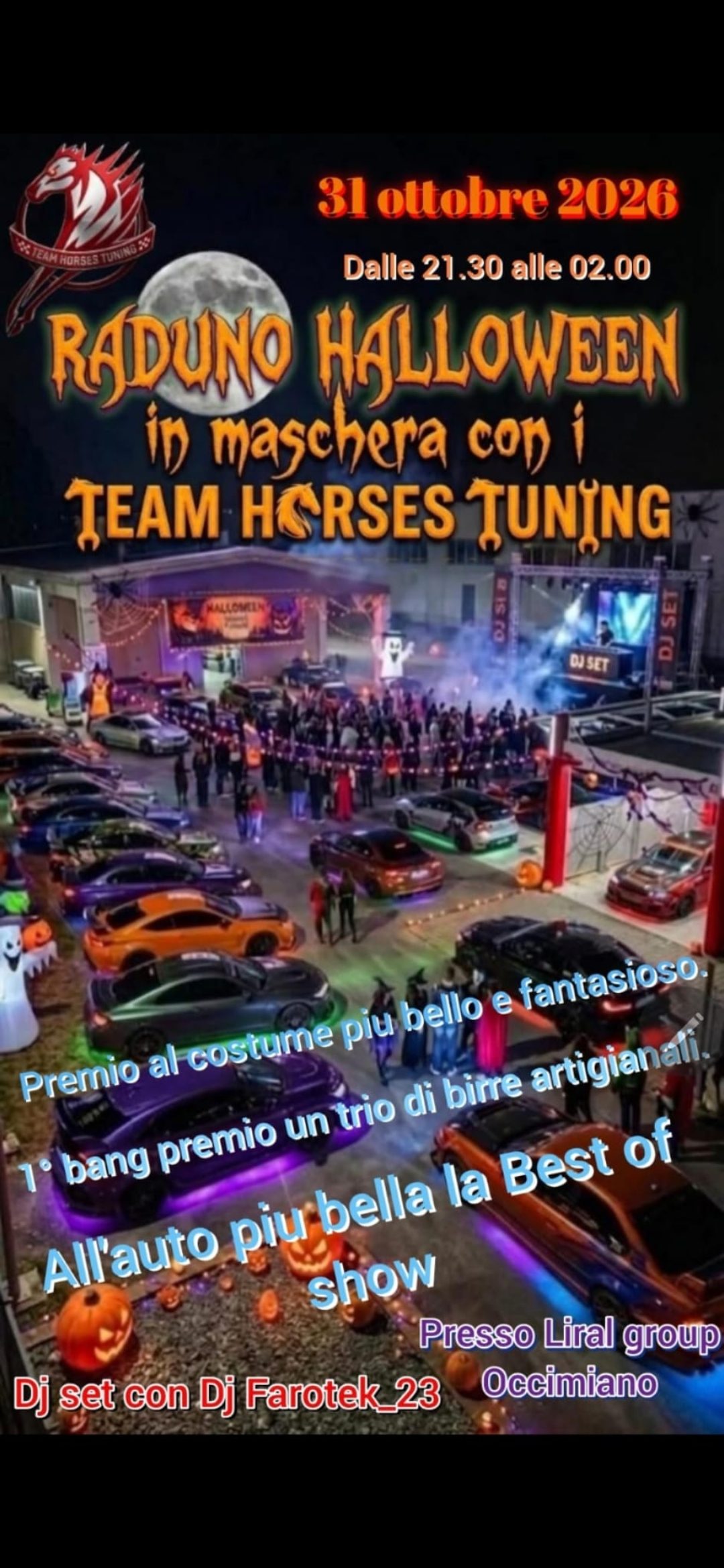 Raduno Halloween in Maschera con i Team Horses Tuning - Raduno Statico a Occimiano (AL) il sabato 31 ottobre 2026