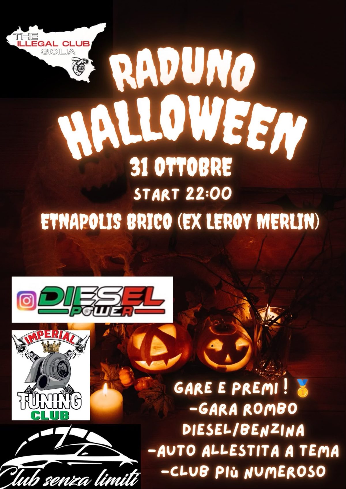 Raduno Halloween The Illegal Club Sicilia - Etnapolis - Raduno Statico a Belpasso (CT) il sabato 31 ottobre 2026