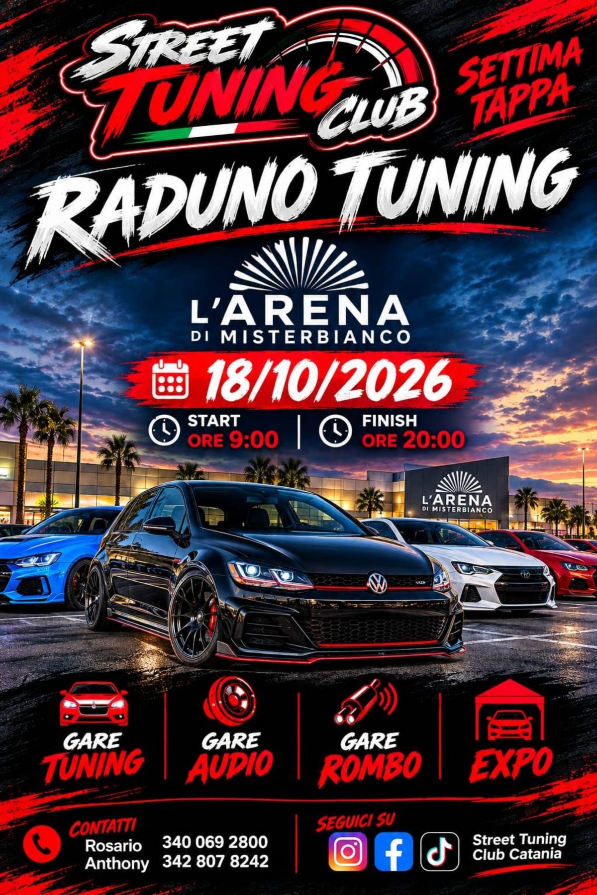 Raduno Tuning, Audio, Rombo ed Expo - Misterbianco - Raduno Statico a Misterbianco (CT) il domenica 18 ottobre 2026