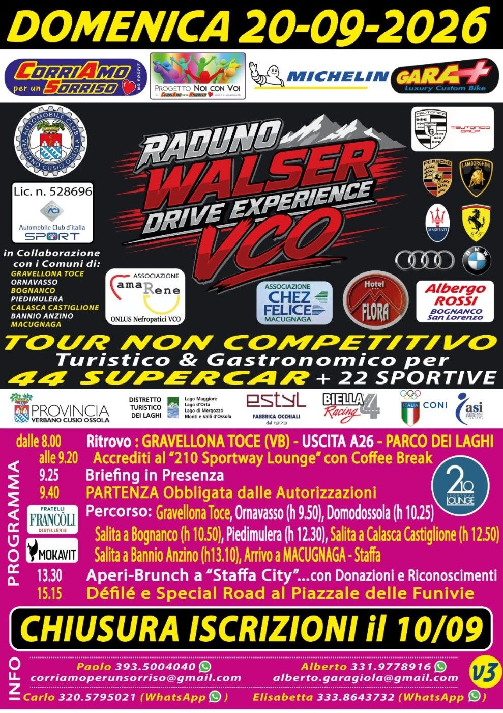 Raduno Walser Drive Experience VCO - Supercar