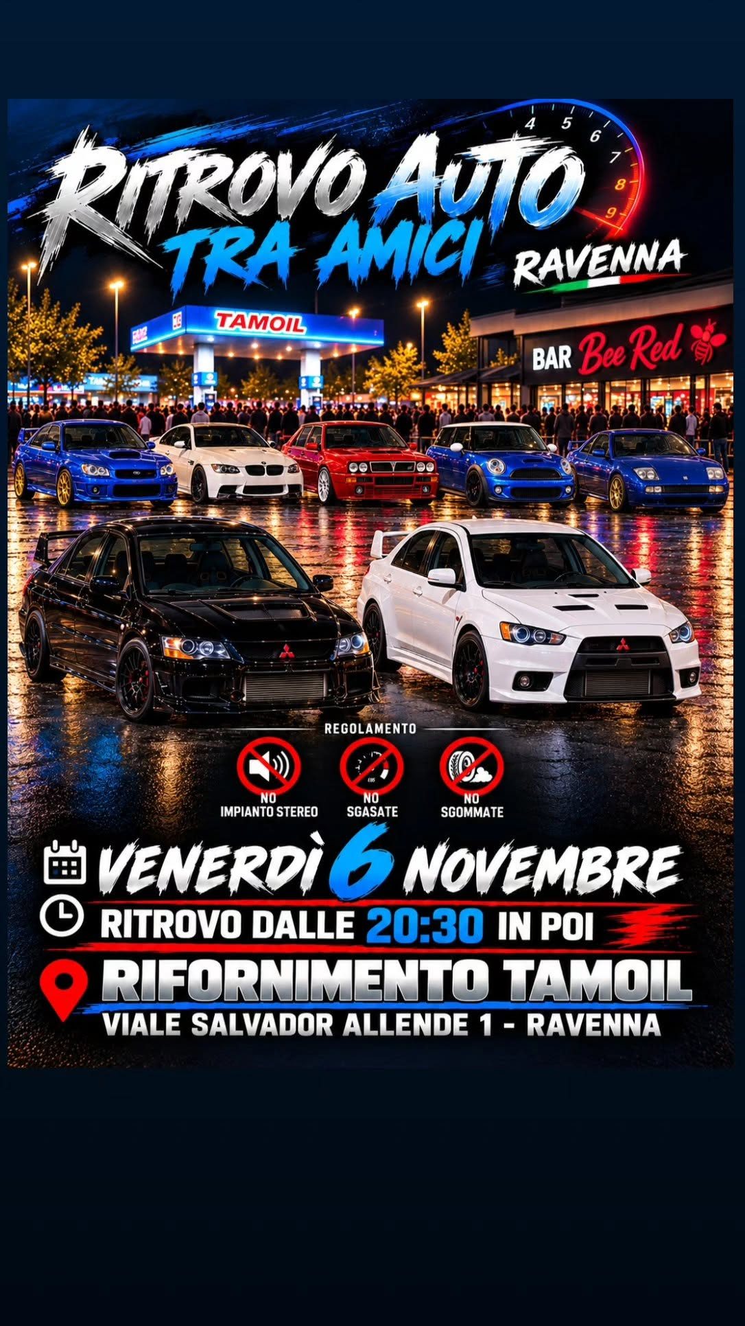 Ritrovo Auto Tra Amici - Raduno Statico a Ravenna (RA) il venerdì 6 novembre 2026