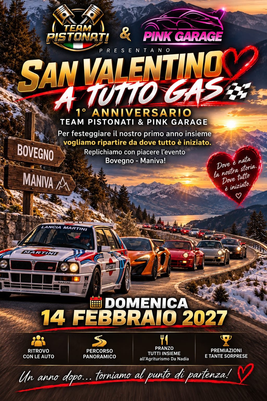 San Valentino Bis Maniva - Raduno Dinamico a Bovegno (BS) il domenica 14 febbraio 2027