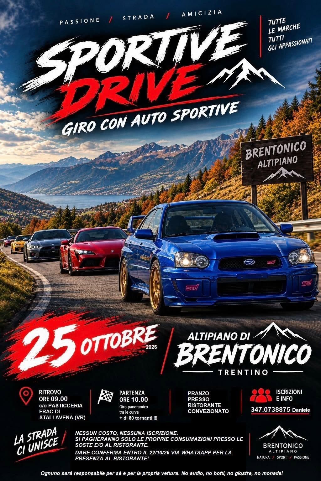 Sportive Drive – Giro Con Auto Sportive - Raduno Dinamico a Stallavena (VR) il domenica 25 ottobre 2026