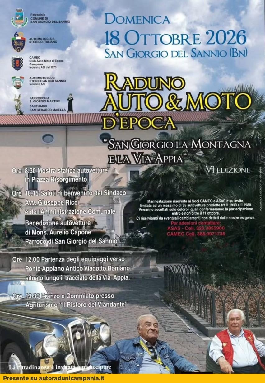VI Edizione Raduno "San Giorgio la Montagna e la Via Appia"