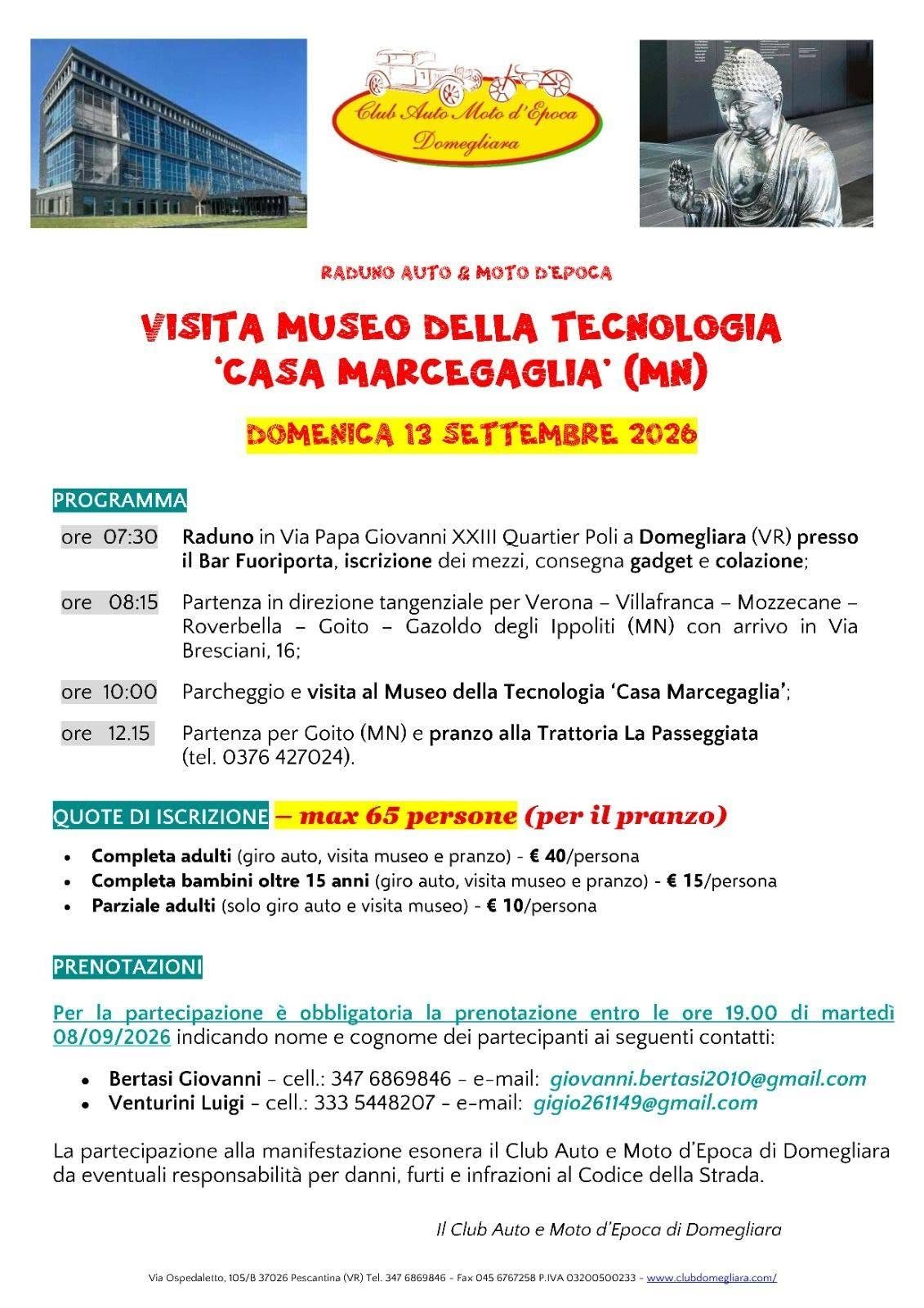 Visita Museo della Tecnologia 'Casa Marcegaglia' - Raduno Auto e Moto d'Epoca