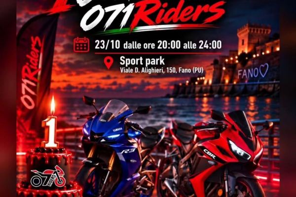 1° Compleanno 071Riders - Fano - Raduno Statico a Fano (PU) il venerdì 23 ottobre 2026