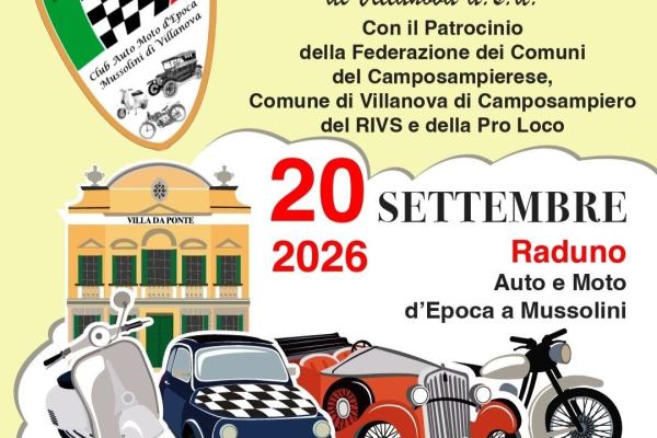 15° Raduno Auto e Moto d'Epoca a Mussolini - Villanova di Camposampiero
