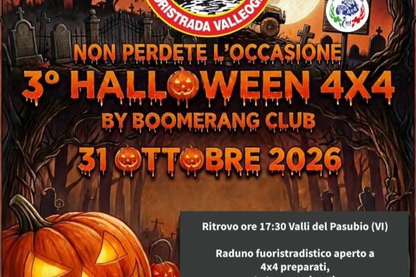 3° Halloween 4X4 - Raduno Dinamico a Valli del Pasubio (VI) il sabato 31 ottobre 2026