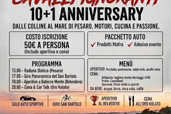Cavalli Ignoranti Pesaro - 11a Edizione - Raduno Dinamico a Pesaro (PU) il sabato 17 ottobre 2026
