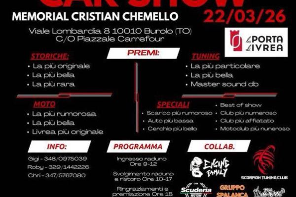 2° Eporedia Car Show - Memorial Cristian Chemello