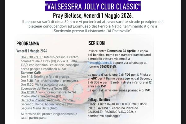 12° Raduno di Primavera Valsessera Jolly Club Classic