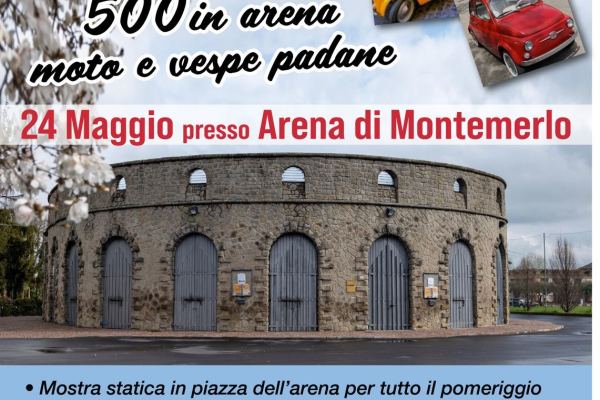 Mostra delle mitiche 500 in arena moto e vespe padane
