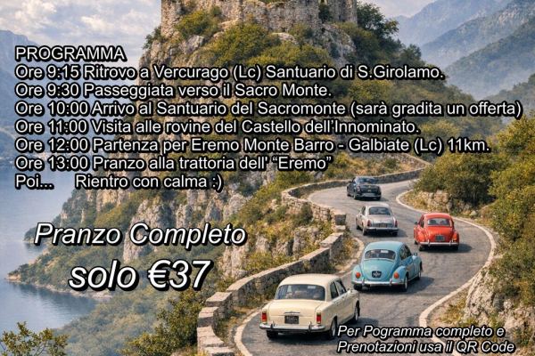 GITA PER AUTO D'EPOCA CASTELLO DELL'INNOMINATO E MONTE BARRO