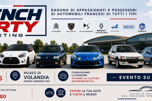 CAR CULTURE EVENTS | VOLANDIA 2026 - Raduno Statico a Somma Lombardo (VA) il domenica 20 settembre 2026