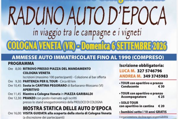 Raduno Auto d'Epoca - 131ª Fiera Settembre Colognese
