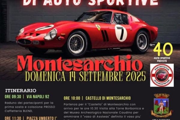 1° Raduno di Auto Sportive, Montesarchio - Raduno Dinamico a Montesarchio (BN) il lunedì 14 settembre 2026